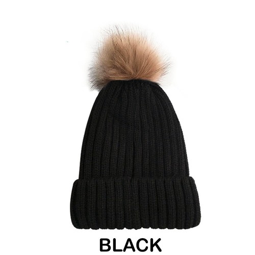 Personalisierte bestickte Erwachsene Kind gestrickte Winter warme Beanie Fell Bommel Mütze - Bild 30 von 30