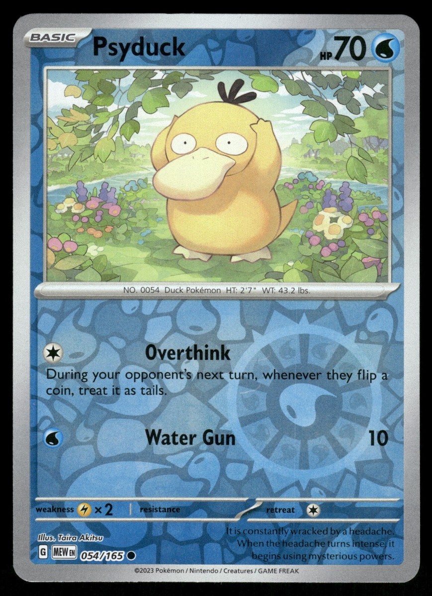 Psyduck Reverse Holo NM 054/165 Scarlet & Violet 151 Pokemon Card
