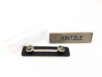 Custom Air Force Silver Name Tag, Standard Posts