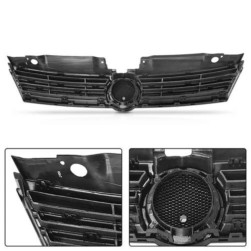 Chrome Trim Front Bumper Grille Fit 2011 12 13 2014 Volkswagen Jetta Upper Grill - Picture 4 of 16