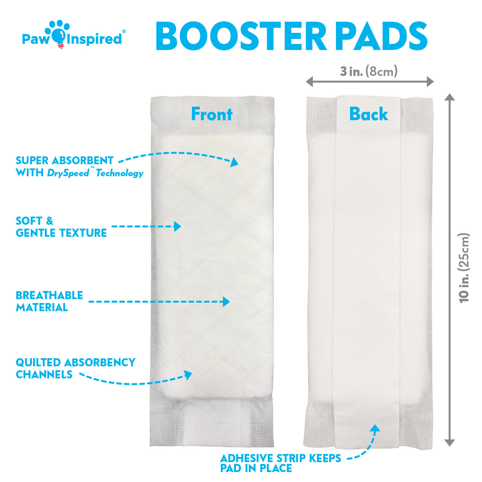Paw Inspired Dog Diaper Liners Diaper Pads Booster Pads for Diapers and Wraps