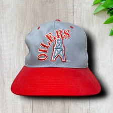 Vintage Houston Oilers Team NFL Snapback Hat Embroidered Drew Pearson Youngan