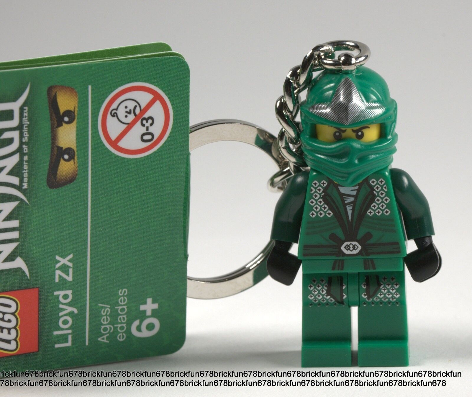 LEGO NEW Ninjago Green Ninja Lloyd ZX Minifigure Keychain 9574 9450 