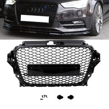 Wabendesign Kühlergrill Schwarz Glanz +PDC passt für Audi A3 8V 12-16 nicht RS3