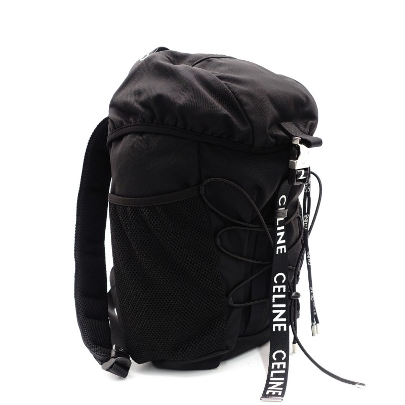 CELINE Backpack Nylon Black Rucksack Trekking Log… - image 3