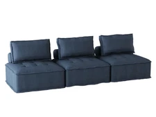 Blue 3-piece Modular Sofa