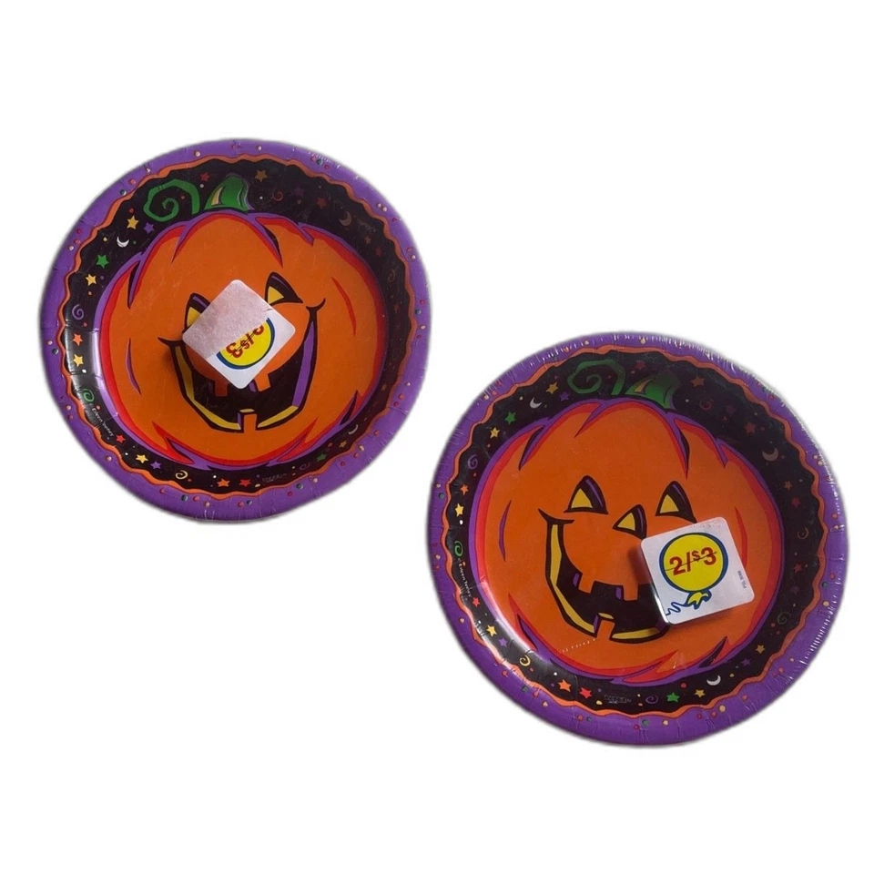 Vintage Halloween Paper Plates – 2 Packs (Party Creations) – Jack-o’-Lantern - Image 2 of 4