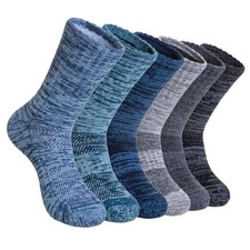 Kids Merino Wool Hiking Socks Winter Thermal 8-12 Years Blue/Green/Black/Grey