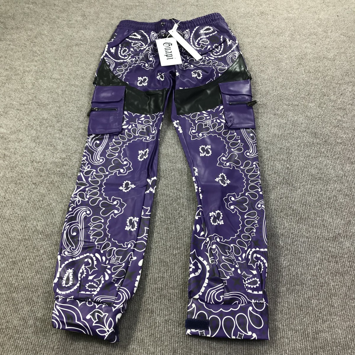Guapi Pants Mens 30 Bandana Print Cargo Limited Edition Streetwear