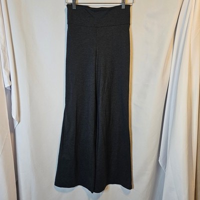 GapFit Women XS Charcoal Gray Brushed Tech Jersey High Rise Wide Leg Flare Pants