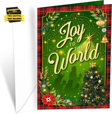 Single Religious Christmas Card, Made in America, Eco-Friendly, Thick Card Stock