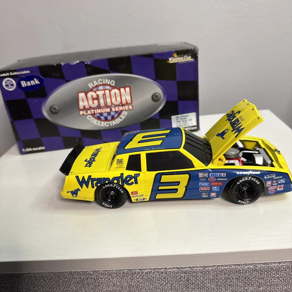#3 Wrangler Jeans Dale Earnhardt 1984 Monte Carlo 1/24 Banco Ventanas Negras Foto 4 de 4