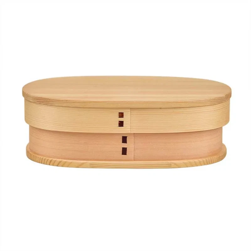 Lunch Box 800Ml Wooden Feeling Salad Bento Box Portable Container Box for Kids S