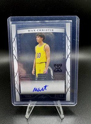 2023 LEAF TRINITY BASKETBALL CLEAR MAX CHRISTIE RC AUTO /49 Lakers Mavs