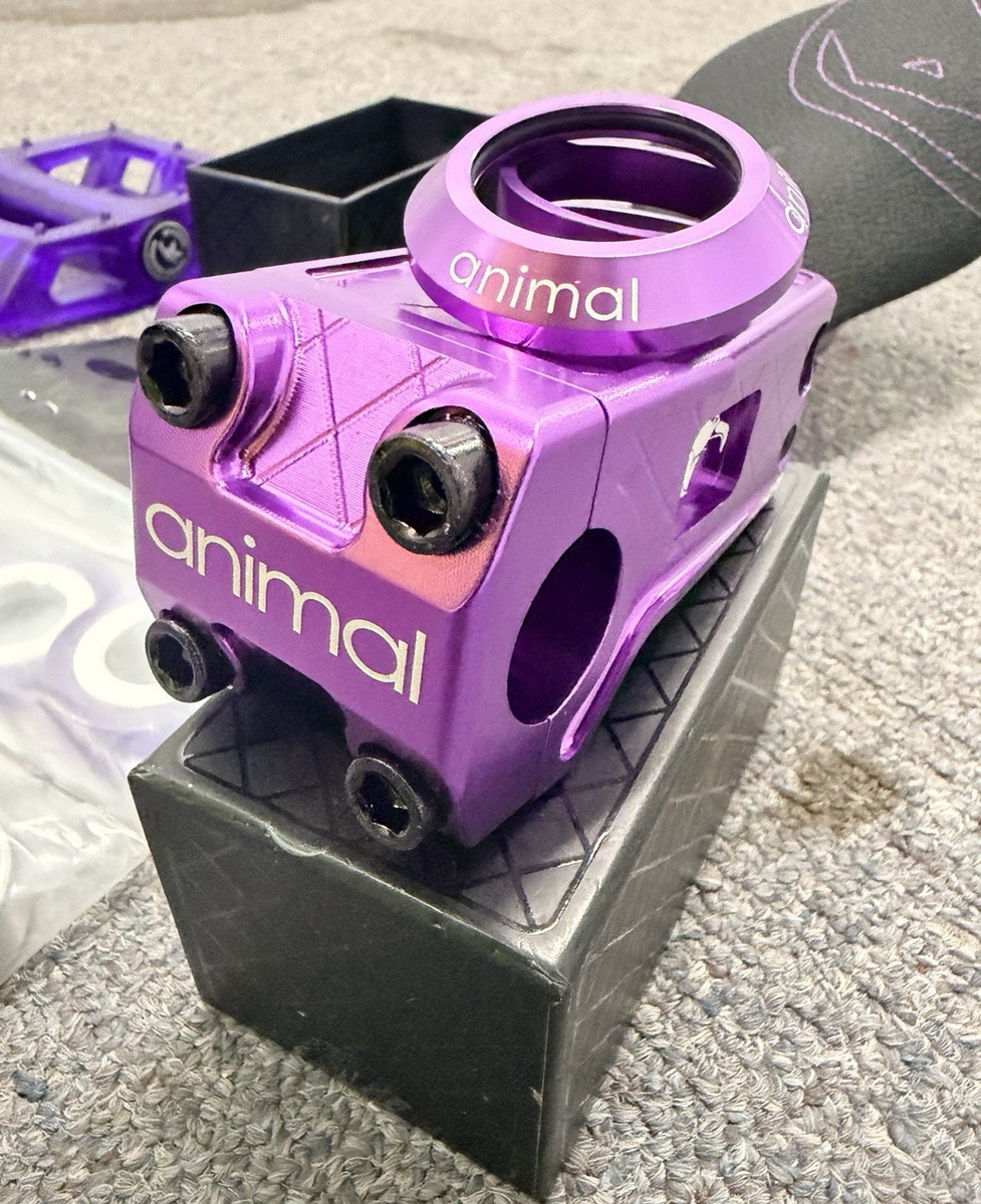 パーツ bmx Animal JumpOff Stem Animal JumpOff BMX Stem Purple Aluminum Threadless | eBay