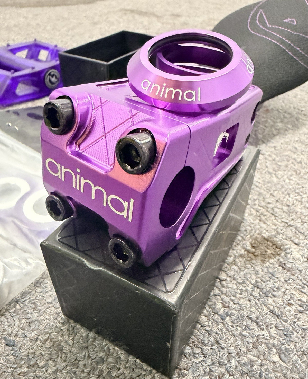 animal ステム パープル Animal JumpOff BMX Stem Purple Aluminum Threadless | eBay