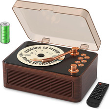 CD Player Portable Bluetooth: CD Players for Home with Speakers 3600Mah Recharg