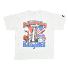 Vintage 1994 New York Rangers Stanley Cup Champs Starter T-Shirt Size L