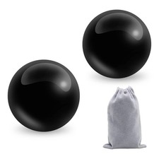 Marble Black Baoding Balls Chinese Health Stress Relieve Hand Exercise Massag...