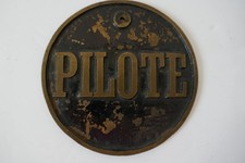 Plaque en bronze Pilote marine bateau sncf port train ancienne