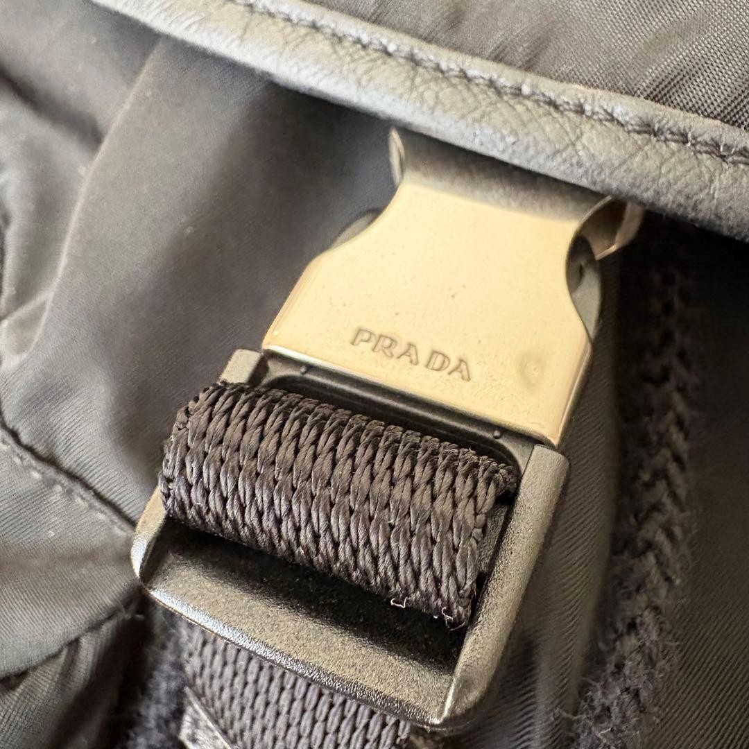 Prada nylon backpack black triangular logo lightw… - image 2