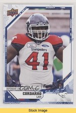 2019 Upper Deck CFL Blue Cordarro Law #10 READ o1h