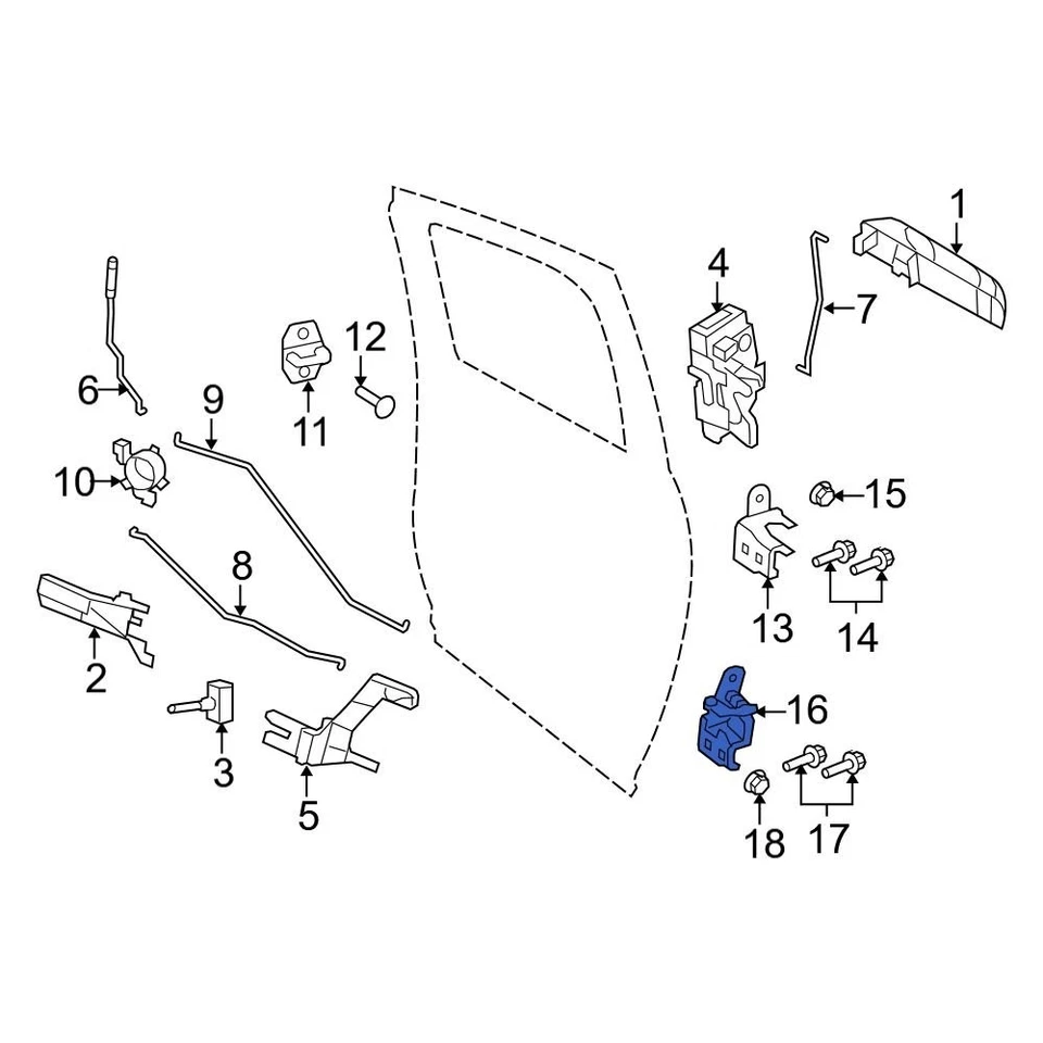 For Ram 3500 2011-2024 Ram 68058532AD Rear Right Lower Door Hinge Foto 2 de 4