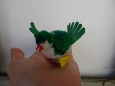 RAR, Vintage, Steiff, Bommel, exotisch, Wollvogel, 1509/3, Knopf, Metallfüße.