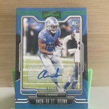 2021 Panini Playbook Amon-Ra St. Brown RC Autograph #3/10 Detroit Lions Rookie