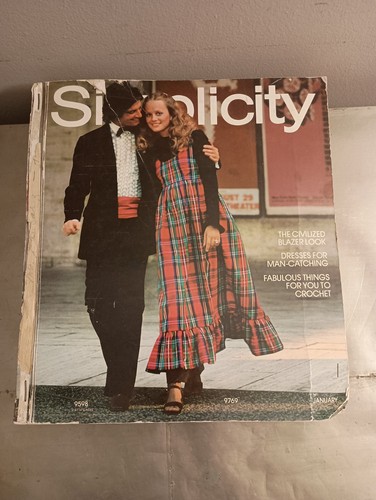 Vintage SIMPLICITY Counter Store CATALOG Sewing Pattern Book January -70's