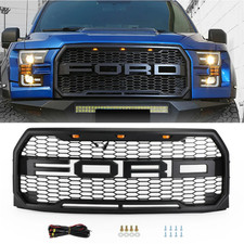 For 2015 2016 2017 Ford F150 F-150 Grill Raptor Style Front Grille Bumper Black For 2015 2016 2017 Ford F150 F-150 Grill Raptor Style Front Grille Bumper Black