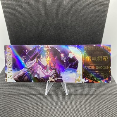 Goddess Assemble Foil Ticket Waifu Thick Bookmark Rare 2.5 X 7 Raiden Shogun