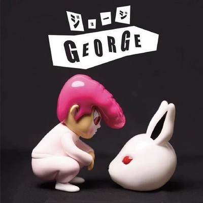 UNBOX INDUSTRIES FR2 UME X UP. GEORGE Pink White Sofubi Vinyl Figure H13CM/5.2in