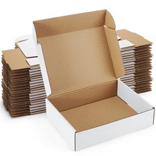 Shipping Boxes 9x6x2 inches White Small Mailing Boxes 25 Pack Cardboard Corru...