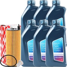 FEBI ÖLFILTER + 6 LITER ORIGINAL 5W-30 MOTORÖL passend für BMW LONGLIFE-04 5W30