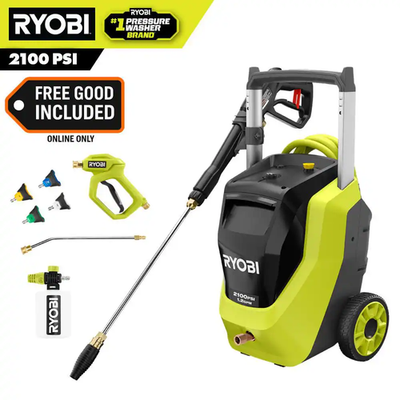 #ad 2100 PSI 1.2 GPM Cold Water Corded Electric Pressure Washer $252.30