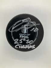 FLORIDA PANTHERS A.J. GREER SIGNED 25’ SC OFFICIAL GAME PUCK JSA WITNESS