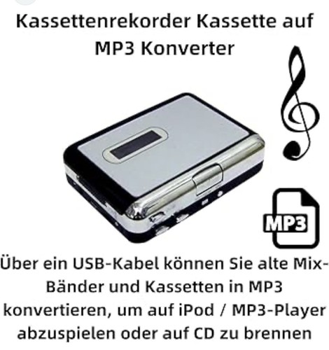 P02C Kassette auf mp3 Konverter Rekorder tape to mp3 Musik Player über USB Stick - Bild 2 von 8