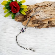 Mix Gemstones Flower Bracelet - Handmade 925 Sterling Silver Minimalist Jewelry