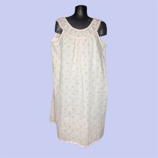 Katz Nightgown VINTAGE Medium Floral Pale Pink Lightweight Sheer Cottagecore