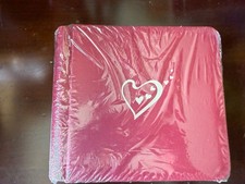 Creative Memories 7x7  Scrapbook Album Deep Red Foil Hearts W 12 White Pages