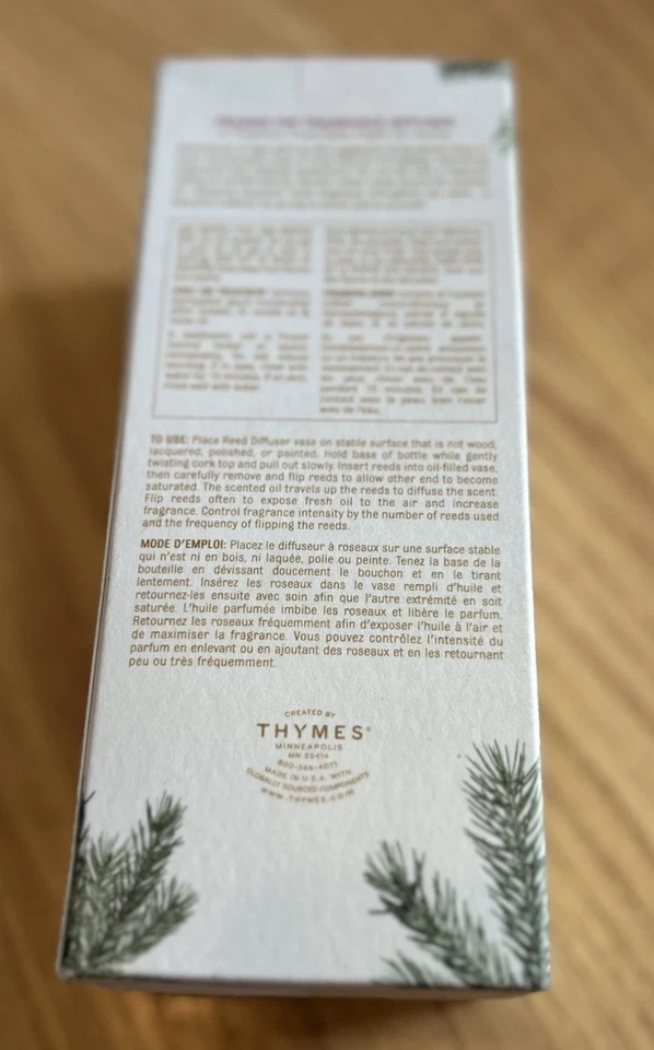 Thymes Fragrance Diffuser New In Box Frazier Fir Scent 118 ml/ 4 Oz Holiday Home - Image 2 of 4