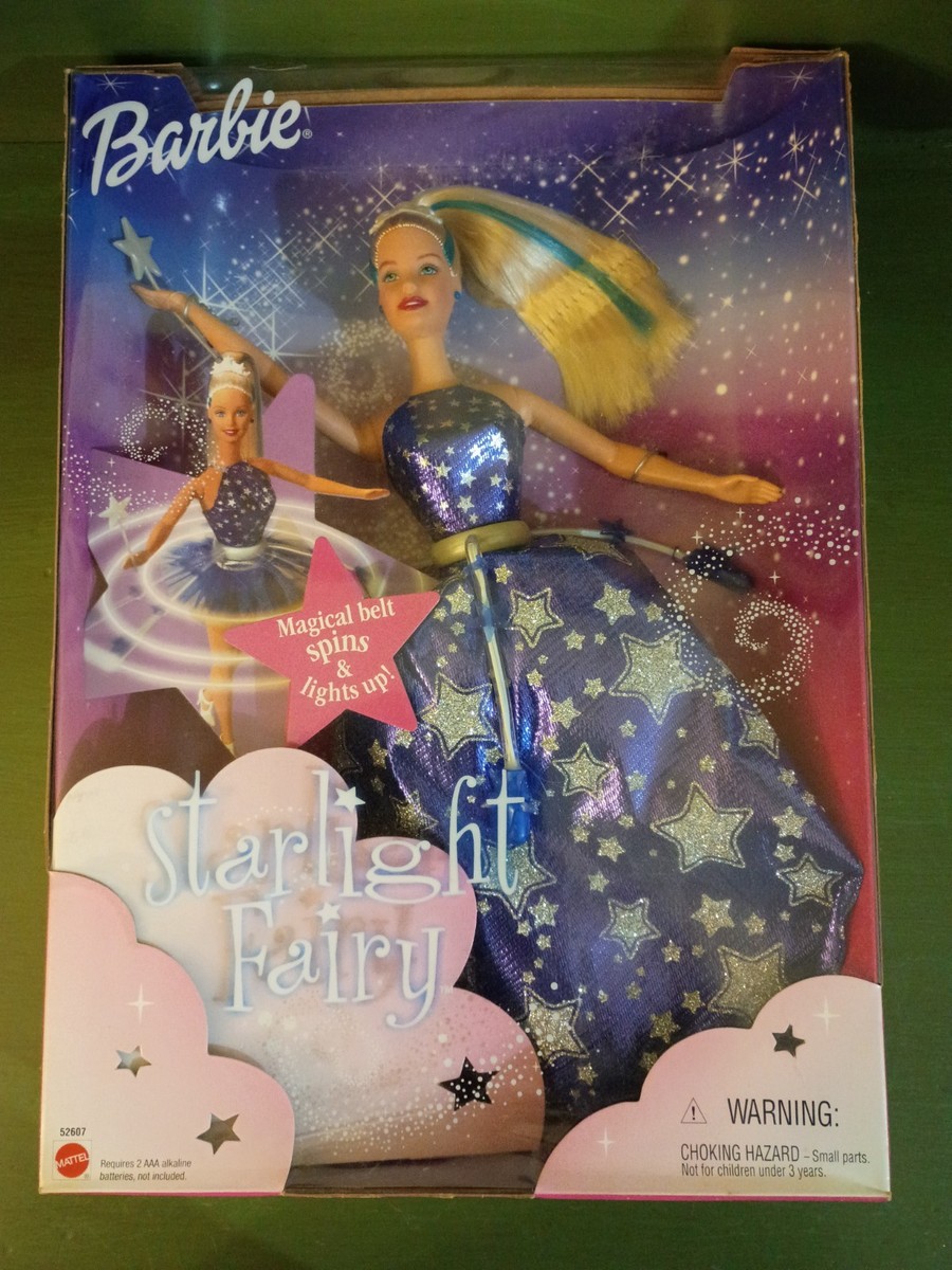 Barbie Starlight Fairy 52607 Doll 2001 Mattel Spinning Light Up