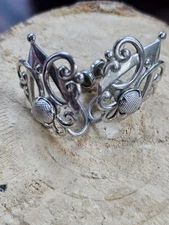 Vtg Sterling Silver AMCO Signed 925  Screwback Earrings Openwork Ornate 