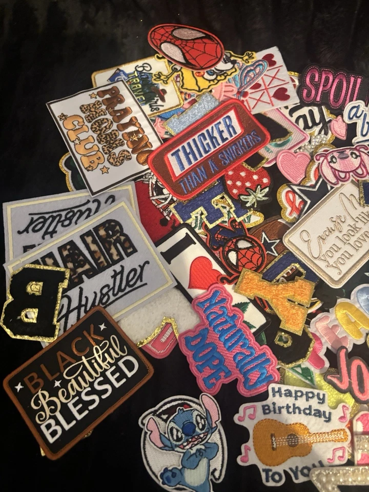 20pcs/lot random mix high quality embroidered iron on applique patches fashion - Image 2 of 4