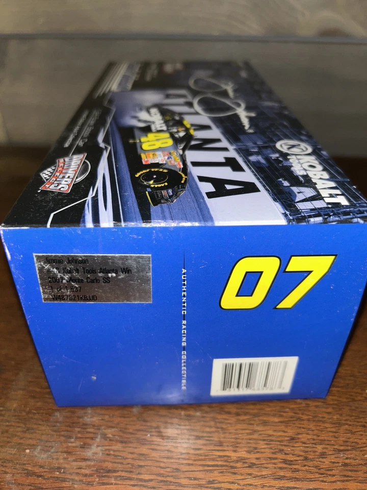 ACTION NASCAR 1/24 ДЖИММИ ДЖОНСОН #48 КОБАЛЬТОВЫЕ ИНСТРУМЕНТЫ ATLANTA WIN 1/1537 MONTE CARLO - Изображение 3 из 3