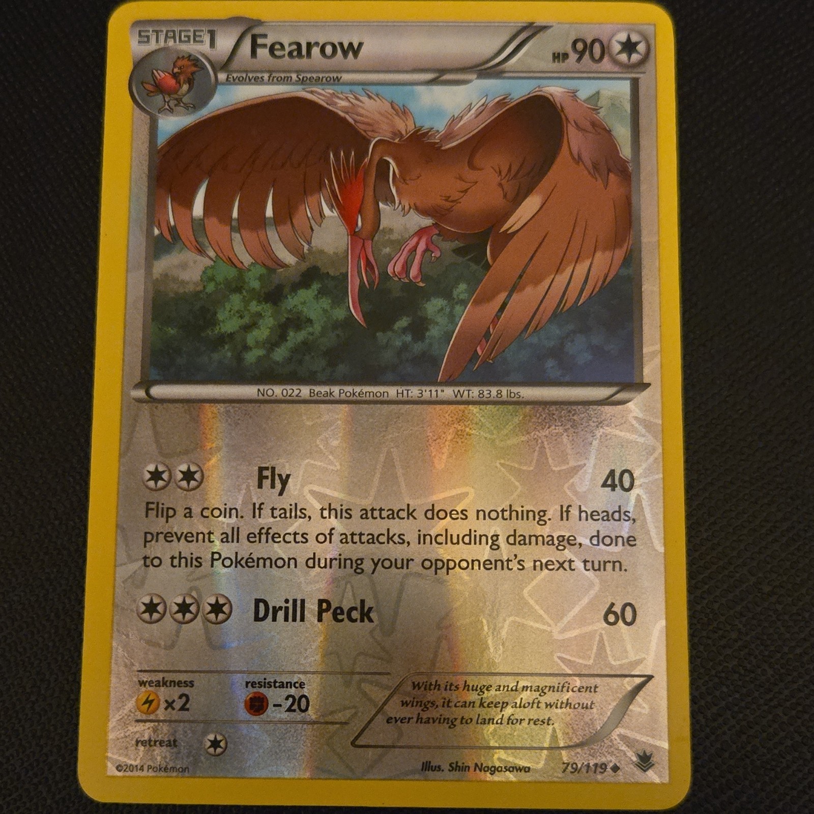 Pokémon Fearow 79/119 XY Phantom Forces Reverse Holo NM/LP