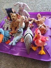 Ty Beanie Babies Retired Original Plush Toys Lot 1990s Ages 3 Years