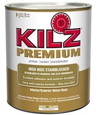 KILZ Premium High-Hide Stain Blocking Interior/Exterior Latex Primer/Sealer, Whi