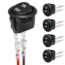 12 Volt round Rocker Switch,On off Rocker DC Switch,Round Toggle Switch,2 Pin SP